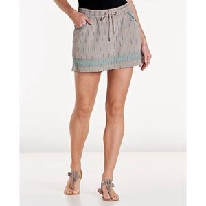 Toad&Co Women's Organic Cotton Fresco‎ Skort
Brown W/Teal Accents Size Large